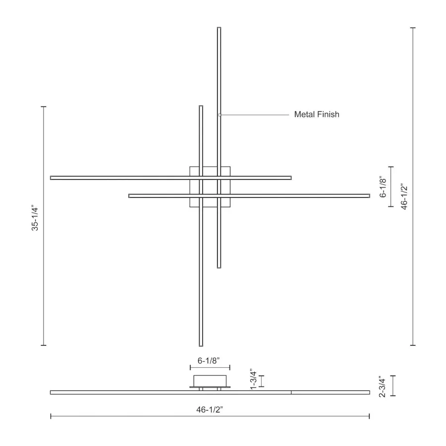 Vega Minor 47-Inch Flush Mount - Image 12