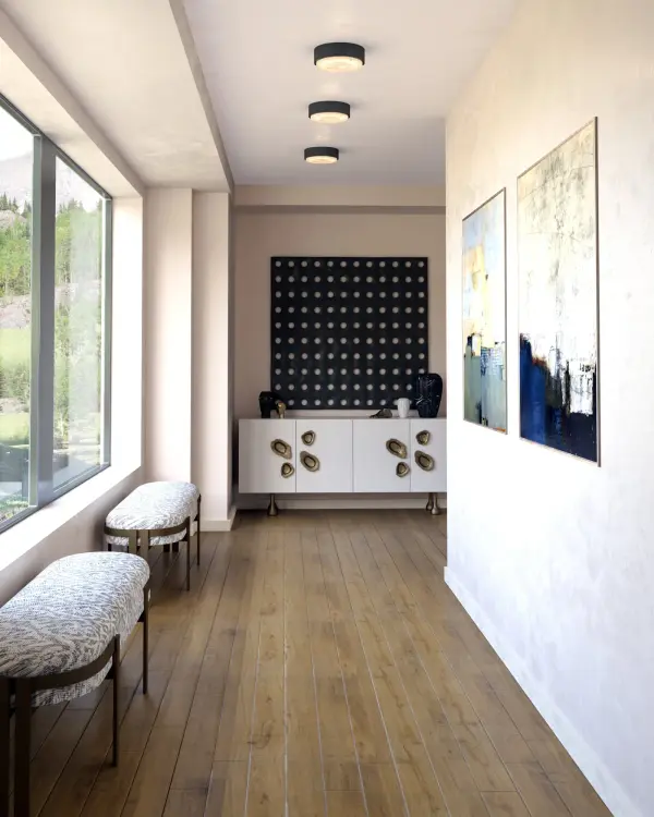 The Blanco combines integrated LED technology with natural alabaster stone for a sophisticated transitional look. Features selectable color temperatures and adjustable heads for customized task lighting in any space. - alternate view