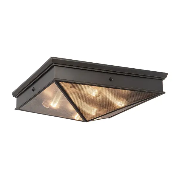 The Cairo flush mount brings architectural sophistication to any space with its pyramid-inspired design and ribbed glass panels. Drawing from IM Pei's iconic Louvre interpretation, this 19-inch fixture balances modern geometry with classic elegance.