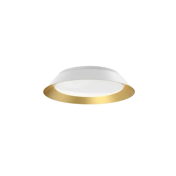 The Jasper combines decorative metallic frames in black and gold with integrated LED technology, creating an artistic focal point perfect for modern spaces with lower ceilings.