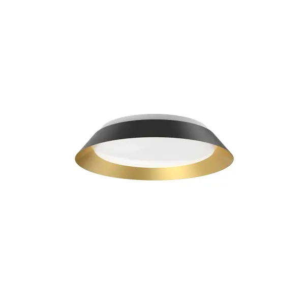 The Jasper combines decorative metallic frames in black and gold with integrated LED technology, creating an artistic focal point perfect for modern spaces with lower ceilings. - alternate view