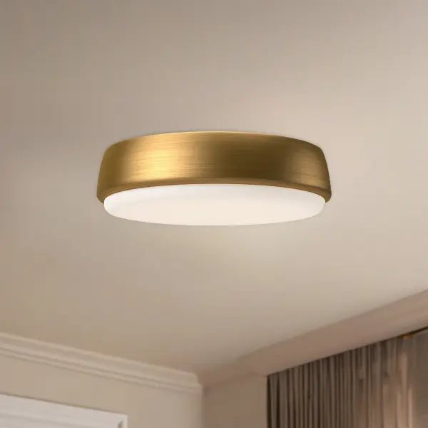 The Laval 9-inch flush mount combines timeless design with modern LED technology. Its compact profile and warm 3000K integrated LED make it ideal for hallways, entryways, and smaller spaces needing elegant ambient lighting. - alternate view