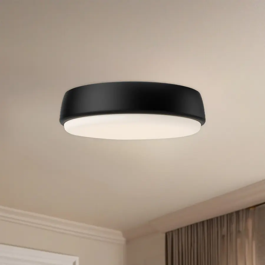 Laval 9-Inch Flush Mount in Matte Black - Image 4