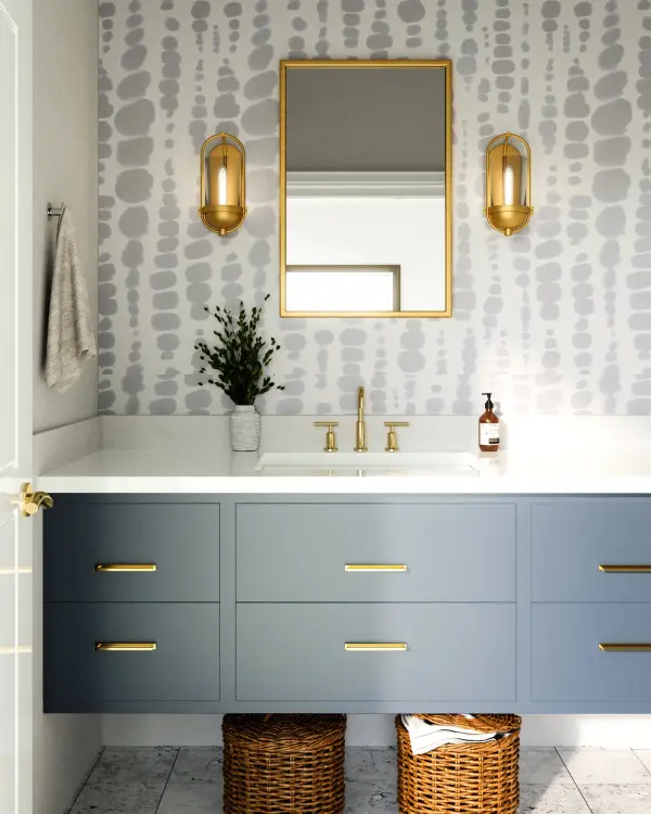 The Cyrus flush mount blends 1920s public space aesthetics with modern cottage style. Clear glass cylinders and decorative screws create vintage appeal while the compact 8-inch profile fits low ceilings perfectly. - alternate view
