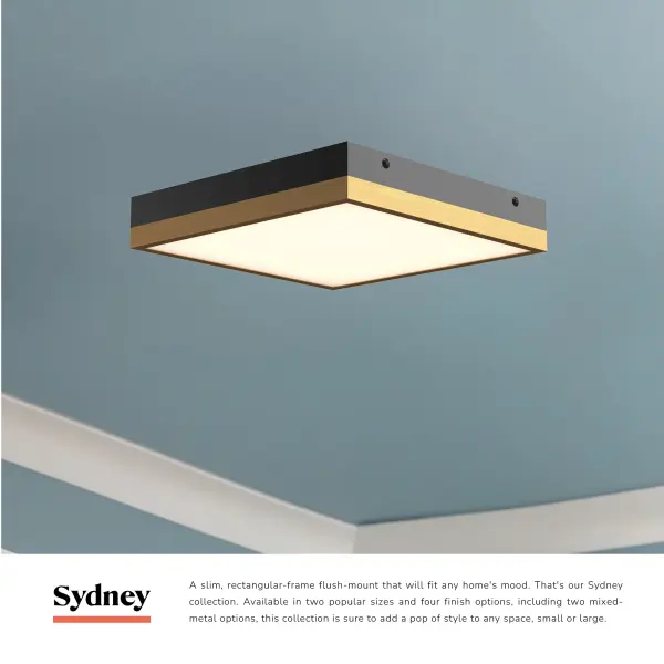 Sydney 11-Inch Flush Mount in Aged Gold/White - Image 7