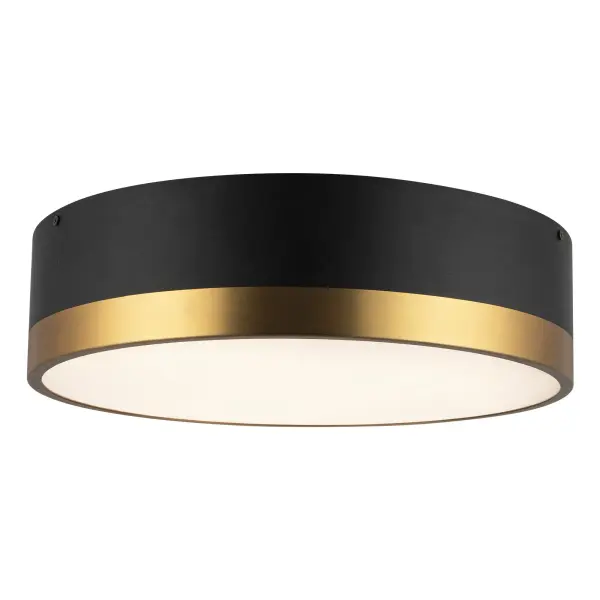The Brisbane 16" Flush Mount combines classic circular design with trendy mixed-metal finishes. Perfect for spaces with lower ceilings, this versatile fixture adds sophisticated style to hallways, kitchens, and bedrooms. - alternate view