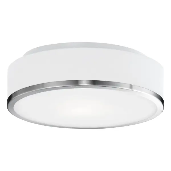 The Charlie flush mount combines minimalist design with practical LED technology. Its cylinder glass shade diffuses light beautifully while the chrome accent ring adds a refined touch. Perfect for modern spaces needing versatile lighting. - alternate view