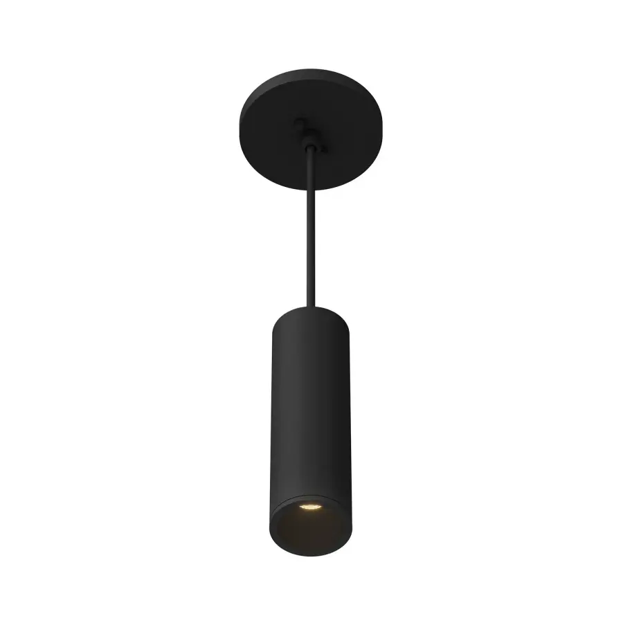 Lorna LED Cylinder Pendant in Black