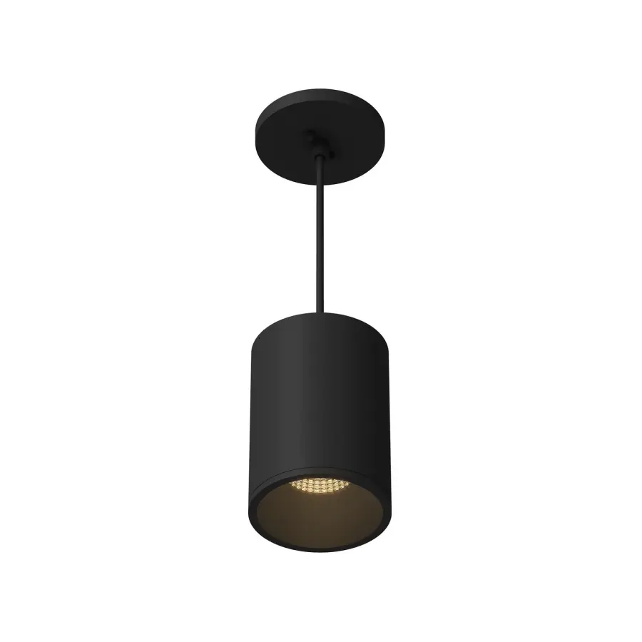 Lorna LED Cylinder Pendant in Black