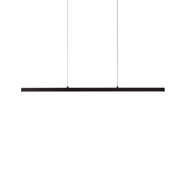 Slim state-of-the-art linear LED pendant brings sophistication to any room it is installed in. Available in brushed nickel, brushed gold, black, and white metal finishes with full length linear frosted acrylic diffuser which when lit diffuses the light evenly below. Provided with our powerful 120V AC LED technology, Available in two different sizes and wall sconces, see series for more details. Collection: Vega Sub-Brand: KUZCO Finish: Black Glass: White Acrylic Diffuser Width: 0.75" Height: 1.50" Length: 45.00" Weight: 5.90 lb Wire: 120" Clear SSL Canopy: L17.75" x W4.5" x H1" Maximum Wattage: 32.00 W Bulb Type: Module Bulb Base: AC Light Source: LED Light Output: 2720.00 lm Delivered Lumens: 1834.00 lm Color Temperature: 3000 K CRI: 90 Rated Average Life: 50,000 Voltage: 120.00 V Material: Aluminum + Acrylic Country of Origin: China Safety Listing: ETL Safety Rating: Dry Title 24 LED Manufacturer Warranty: 5 Years Spec Sheet Instructions