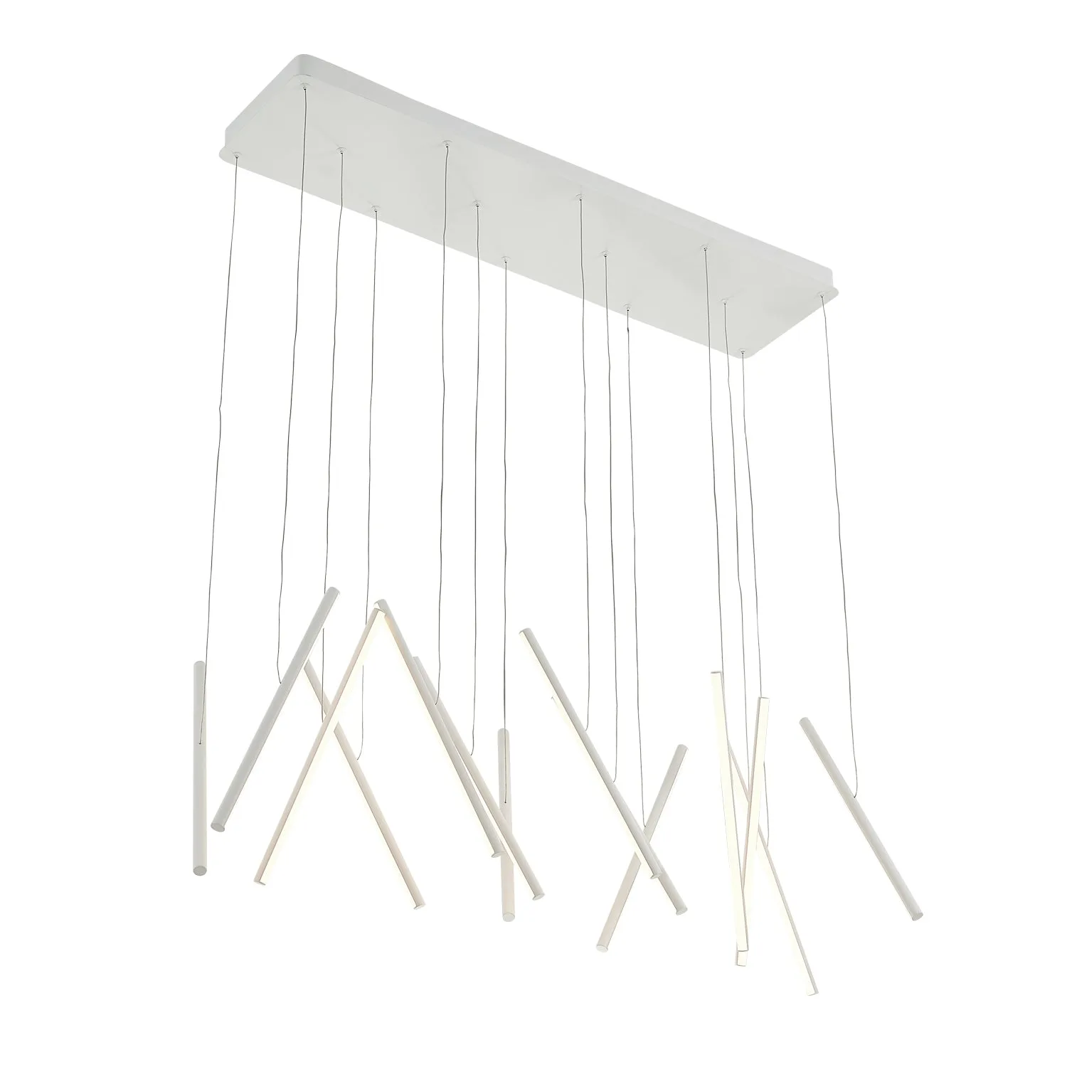 Chute LED Linear Pendant in Black