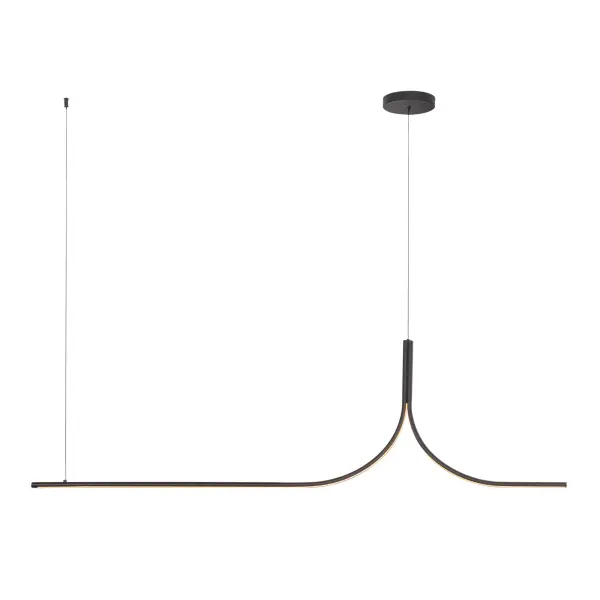 The Thread 5-ft Linear Pendant offers exceptional versatility with its modular design, allowing connection of up to three pendants to a single driver. Its minimalist aesthetic and integrated LED technology make it perfect for contemporary spaces. - alternate view