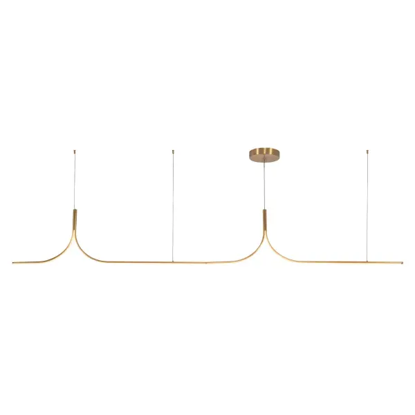 The Thread Linear Pendant offers exceptional versatility with its modular design, allowing connection of up to three pendants for customized configurations. Its minimalist black finish and integrated LED technology make it perfect for large-scale applications.
