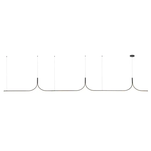 The Thread Linear Pendant offers exceptional customization with its modular design, allowing connection of up to three pendants per driver. Its minimalist aesthetic and 15-foot length make it ideal for large-scale installations. - alternate view