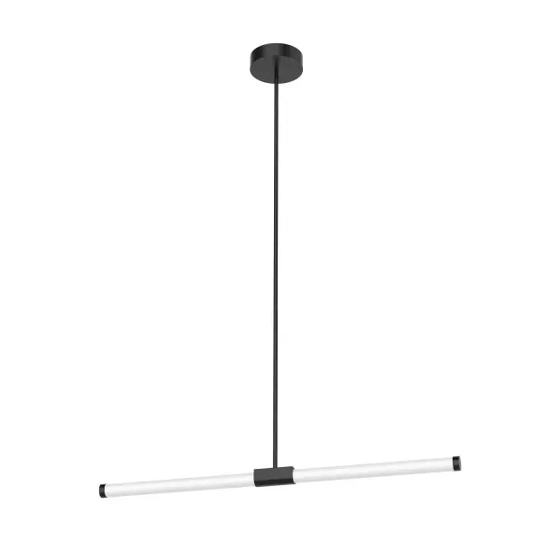 The Akari 37-inch linear pendant delivers clean, contemporary lighting with its minimalist metallic design and integrated LED bars. Perfect for modern dining rooms and kitchen islands, offering warm 3000K illumination with dimmable functionality.