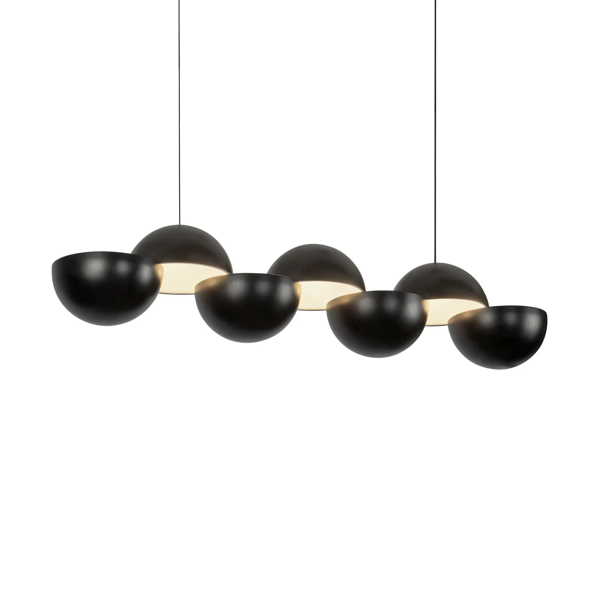 Void LED Linear Pendant in Black