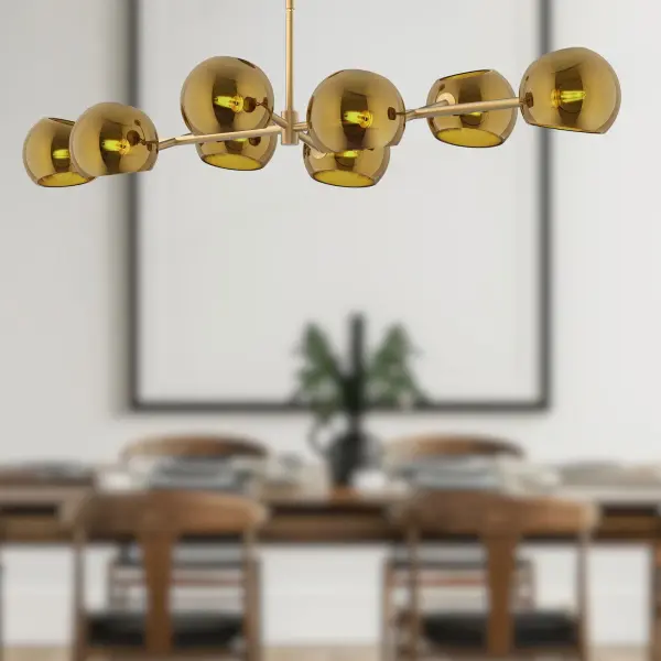 Willow 48-Inch Linear Pendant in Brushed Gold - Image 3