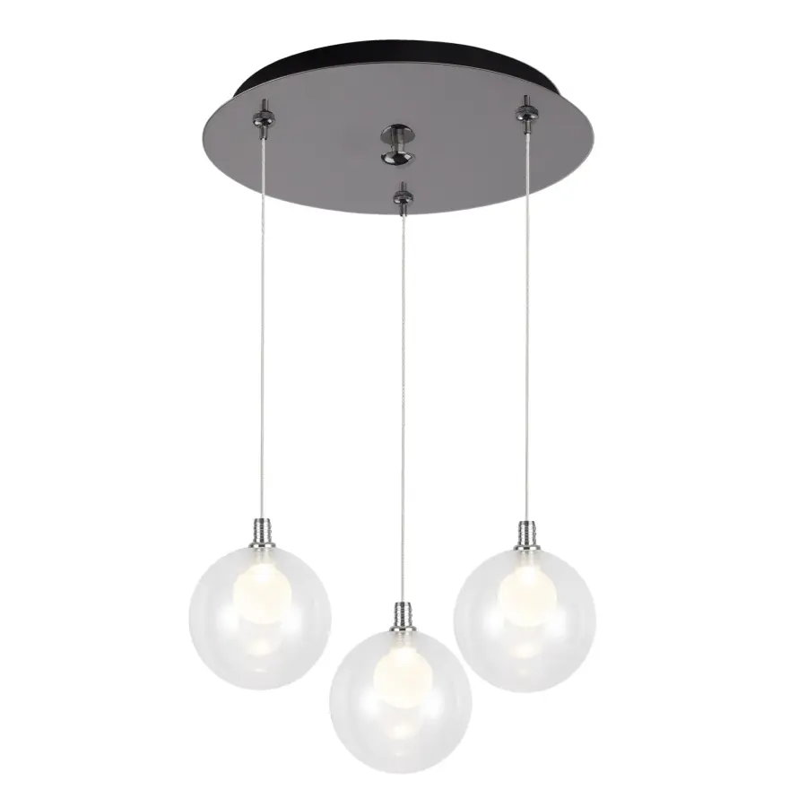 Bolla LED Multi-Pendant Chandelier in Brushed Gold