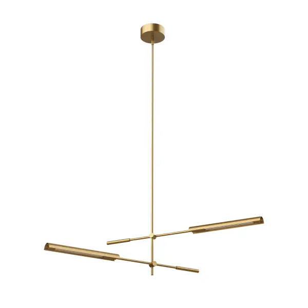 The Astrid 2-Head Multi Pendant blends nostalgic Mid-Century Modern design with contemporary LED technology. Featuring adjustable integrated LED bars that twist for directional lighting, this fixture offers both style and functionality in an Urban Bronze finish.