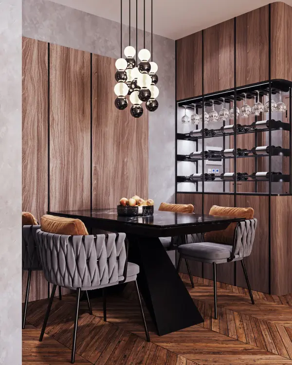 The Onyx 5-Light Multi Pendant transforms spaces with its jewelry-inspired design featuring meticulously cut spherical glass shades that create glittering illumination. The warm Natural Brass finish adds sophistication while integrated LED technology provides energy-efficient, warm white lighting perfect for dining rooms, foyers, and living spaces. - alternate view