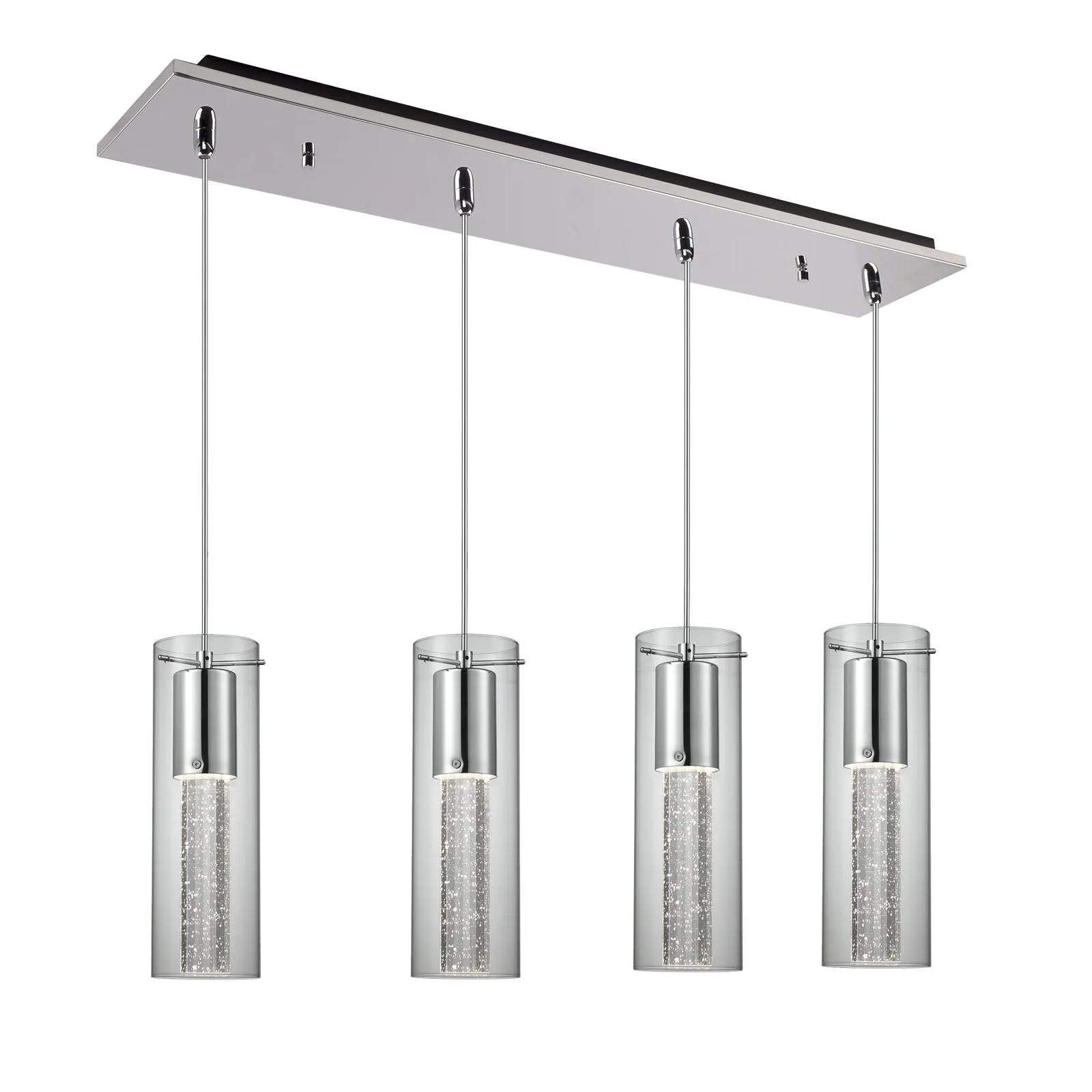 Champagne LED Pendant in Chrome