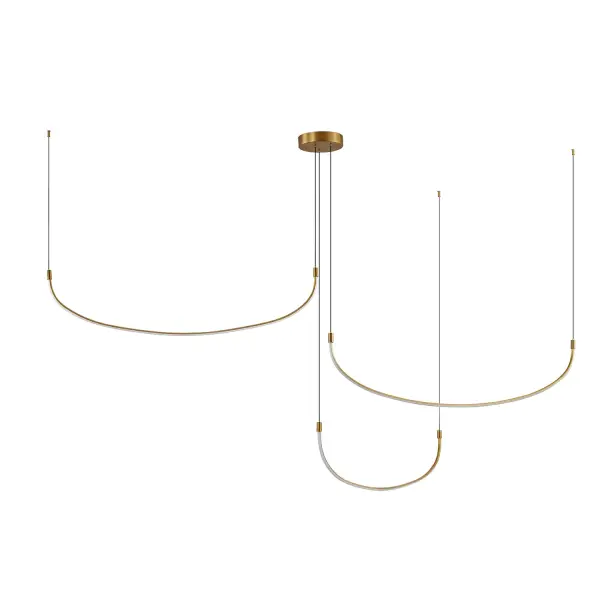 The Talis is a new take on a Kuzco classic. Forged as a simple yet organic "U" shaped bar of illumination, the Talis is minimal and stylish at the same time. When layered in three or five bars of illumination, the Talis creates a unique melody that is sure to be the statement of any space. Adjust each bar to the height and space you like with this versatile collection. Integrated LED with 3000K Warm White Color Temperature Designed for foyer, living room, dining room, bedroom, and beyond Modern, Contemporary Style with Decorative Details Installation hardware included Easy assembly instructions included in box Dimmable, see specs for detail Sloped ceiling adaptable, see specs for details