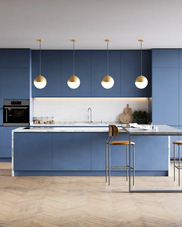 The Monae 10-inch pendant combines retro orb styling with modern LED technology. Its sleek black finish and integrated 5-selectable color temperature LED make it versatile for any space from kitchen islands to bedrooms. - alternate view