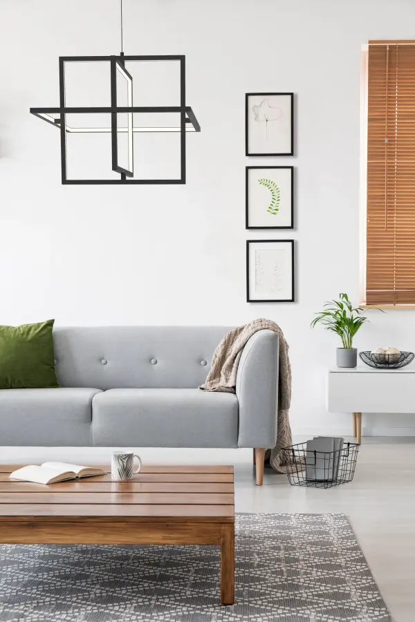 The Mondrian pendant brings museum-quality design to residential and commercial spaces. Its rectilinear LED frames create a floating illusion while providing warm, functional light. Perfect for modern interiors seeking statement lighting. - alternate view