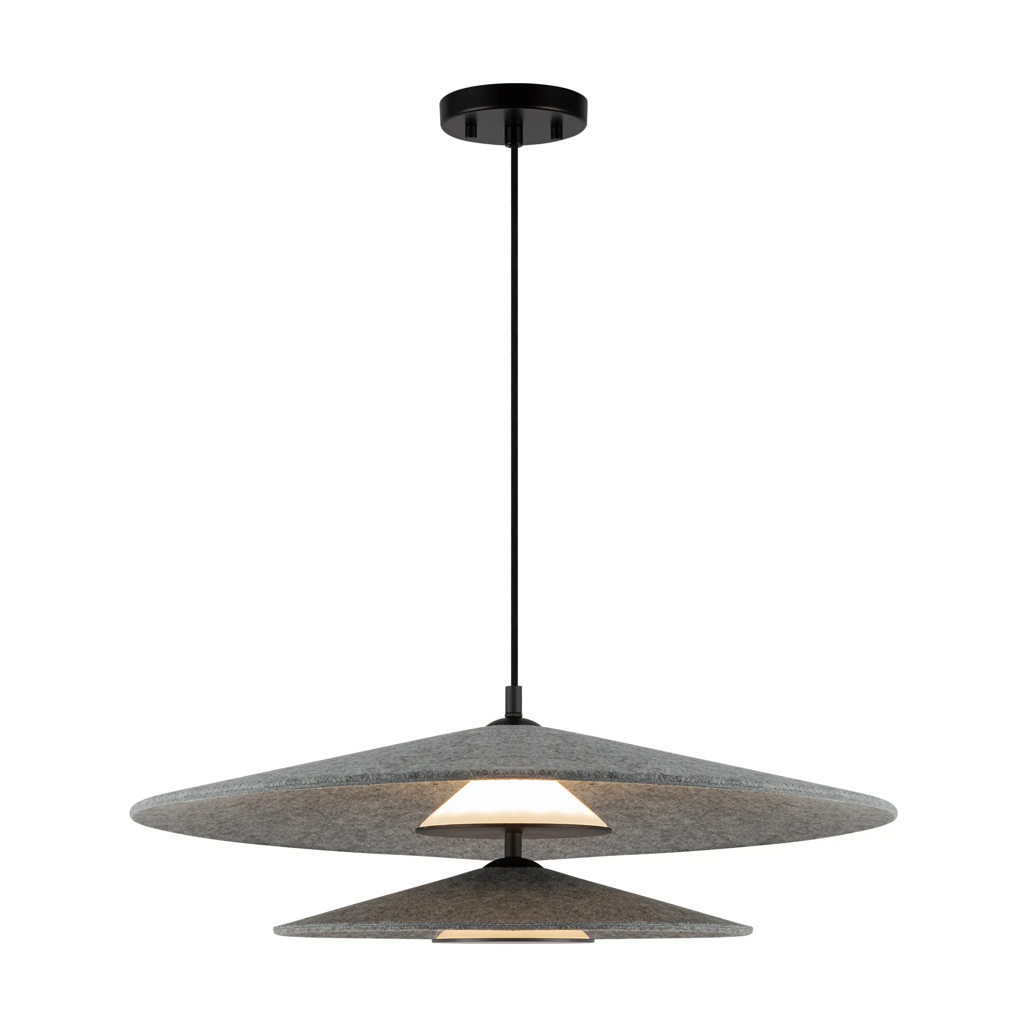 Cruz LED Pendant in Metal - Black/White