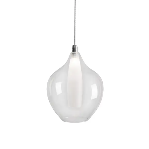 The Victoria pendant combines simplicity with sophistication through its innovative dual-glass construction. Clear outer glass paired with frosted inner creates beautiful light diffusion while the integrated LED provides energy-efficient illumination.