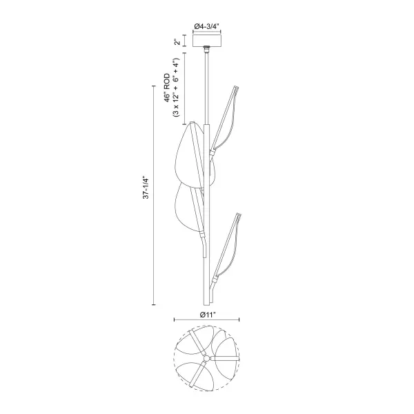 Stunning Art Deco-Inspired Pendant with Botanical Elegance - Image 4