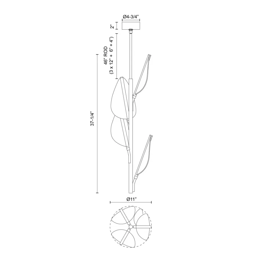 Stunning Art Deco-Inspired Pendant with Botanical Elegance - Image 4