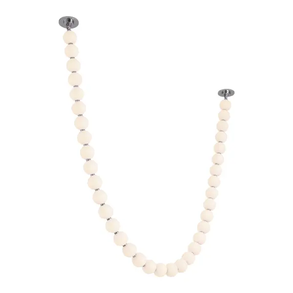 The Akoya pendant transforms any high-ceiling space with its cascading pearl-like illuminated beads. At 10.5 feet, this oversized fixture delivers dramatic visual impact with customizable bead configurations and integrated LED technology. - alternate view