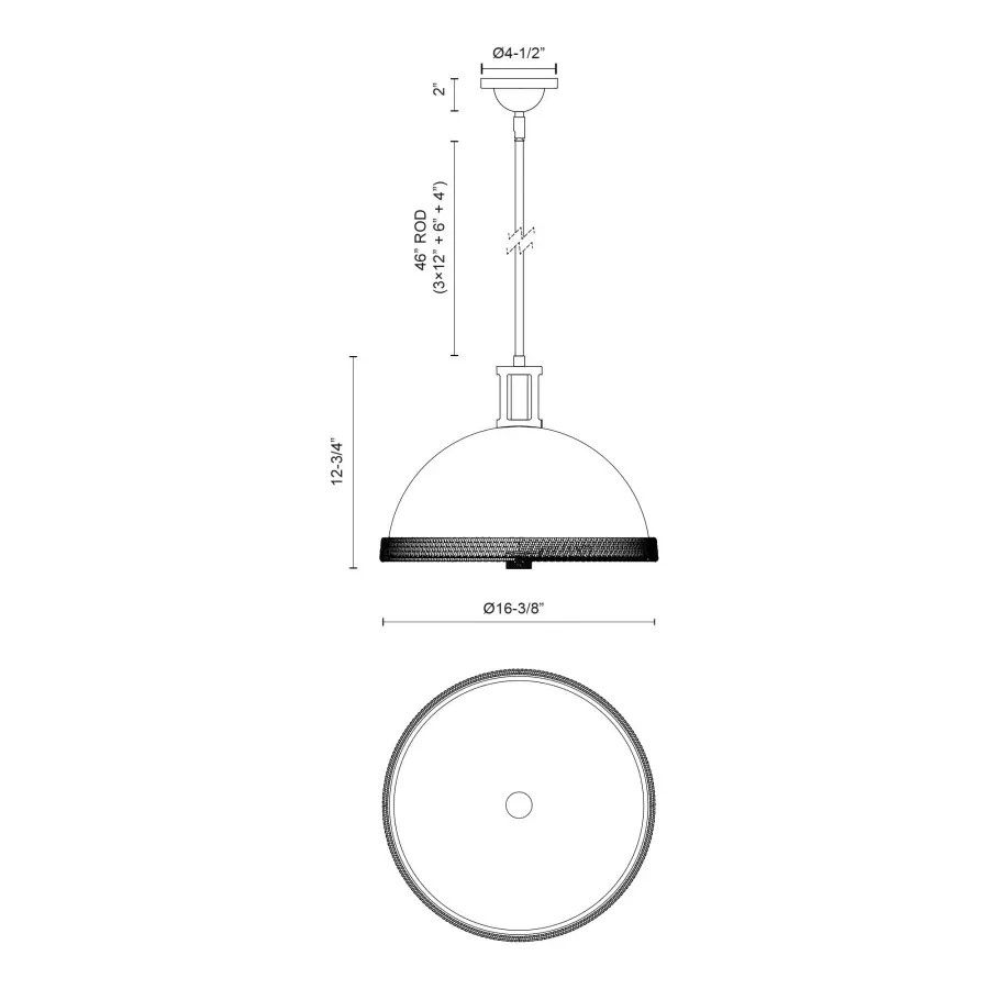 Doral 16" Pendant Light - Image 8