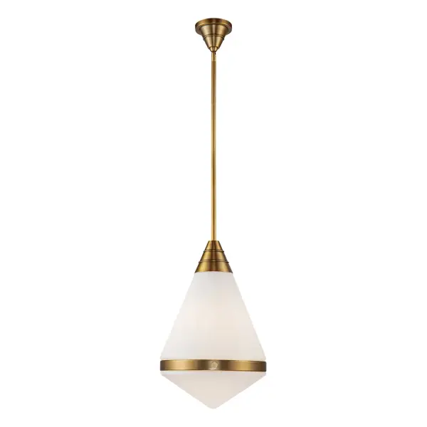 The Willard pendant blends classic geometry with transitional elegance, featuring polished nickel metalwork and soft opal matte glass. Its 22-inch size makes it perfect for kitchen islands, dining areas, and bedrooms.