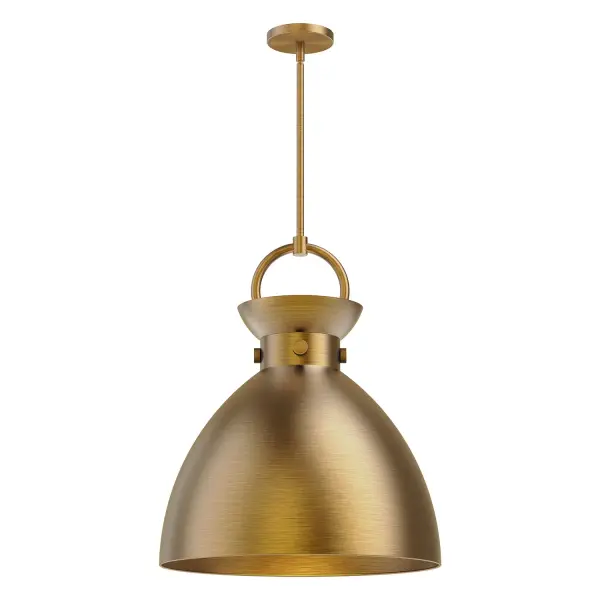 The Waldo 18-inch pendant brings artisanal warmth to any space with its handsome aged gold and matte black finish. Perfect for creating a cozy cottage feel or adding eclectic character to modern interiors.