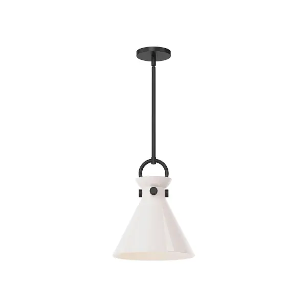 The Emerson 11-inch pendant blends modern cottage charm with industrial-inspired details. Its matte black finish and smoked glass shade create sophisticated ambiance, while mix-and-match options allow personalization across spaces.