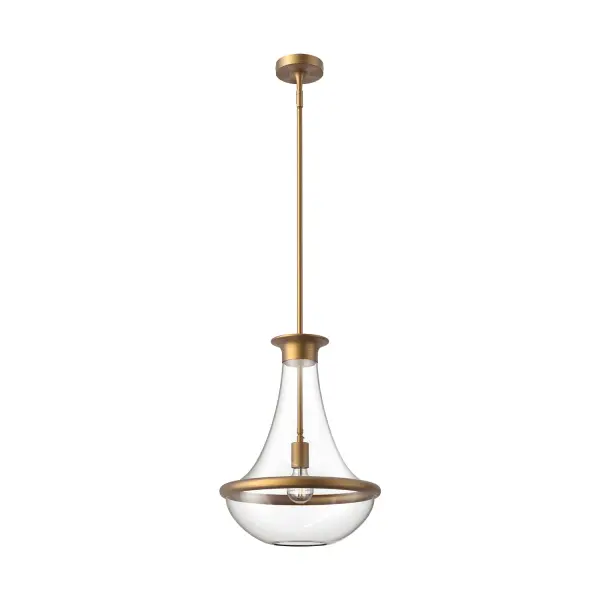 The Marcel pendant combines swooping bubble glass with minimal metal frames for a sophisticated yet approachable design. Its teardrop shade and organically curved elements create visual interest without overwhelming spaces.