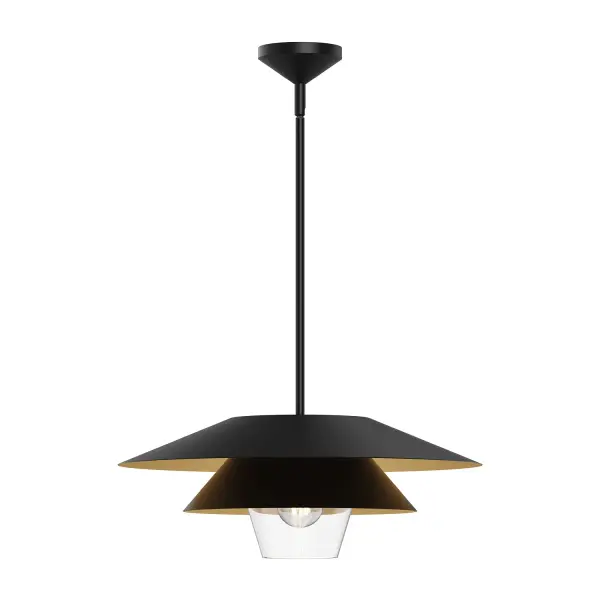 The Tetsu pendant masterfully combines Japanese minimalism with Scandinavian warmth through its layered metallic shades and clean glass accent. At 20 inches, it provides substantial presence while maintaining refined proportions.