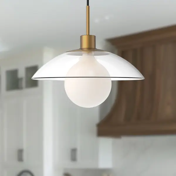 The Francesca pendant combines classic Sputnik styling with delicate glass petal accents, creating a stunning focal point. Its 12-inch size makes it perfect for intimate spaces or clustered installations. - alternate view