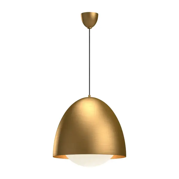 The Kenji pendant beautifully merges Scandinavian sensibility with Japanese-inspired design. Its sleek architectural dome paired with minimal opal glass accents creates a sophisticated focal point perfect for modern interiors.