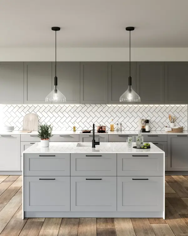 The Belleview pendant combines classic cottage charm with versatile styling through its distinctive genie-bottle clear glass shade and aged gold metalwork. Perfect for kitchen islands or dining areas seeking warm, inviting illumination. - alternate view