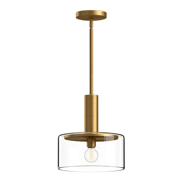 The Royale pendant combines classic elegance with artisan craftsmanship through its distinctive sunburst pattern forged into clear glass. At 10 inches, it's perfectly sized for intimate spaces while making a statement.