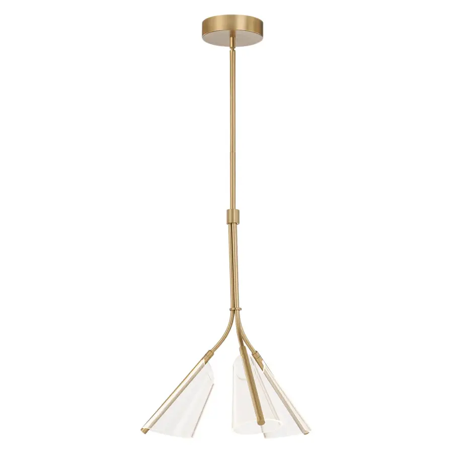 Mulberry LED Pendant in Brushed Gold