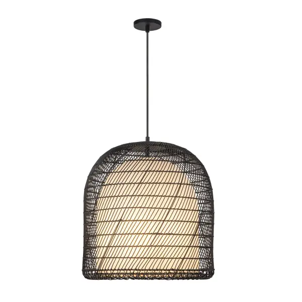 The Bondi pendant brings ocean-sunset inspiration indoors with its luminous rattan shade and opal glass diffuser. Creates enchanting light patterns reminiscent of shifting sands and waves, perfect for coastal and organic modern spaces.