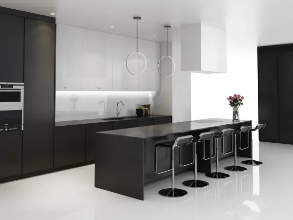 The Cirque pendant features a sleek aluminum ring design with integrated LED technology and flexible diffuser for even light distribution. Its contemporary circular profile and up/down lighting make it versatile for multiple spaces. - alternate view
