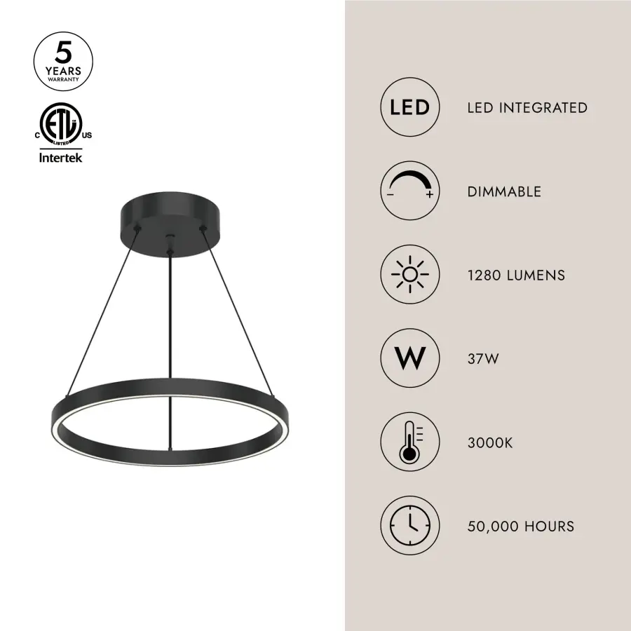 Cerchio 18-Inch Pendant Light - Image 10
