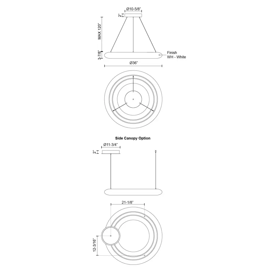 Cerchio 36" Up/Down Pendant - Image 17