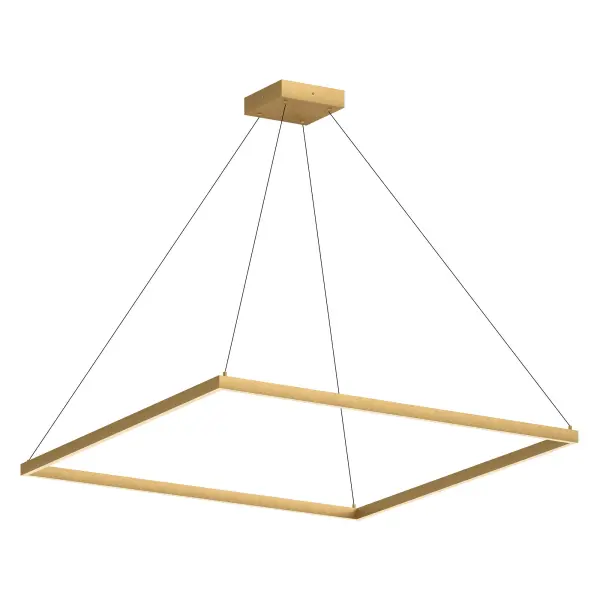 The Piazza 72-inch linear pendant delivers clean, contemporary illumination with its extruded aluminum profile and integrated LED technology. The matte black finish and flush silicone diffuser create a minimalist aesthetic ideal for modern kitchens and dining spaces. - alternate view