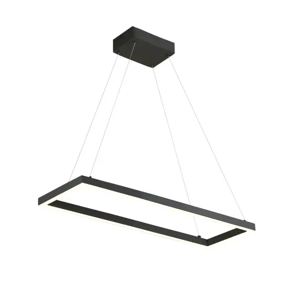 Piazza LED Linear Pendant in Black